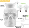 Halloween Wax Melt Warmer, Ceramic Skull Scentsy Wax Warmer for Scented Wax Melts, Electric Wax Melter Warmer for Candle & Fragrance Cubes